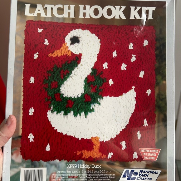 Other - 4/$50 Holiday Duck Latch Hook Kit - Red and White 🦆